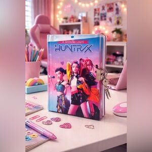 K-Pop Themed Locking Diary Journal with Keys – Colorful Girls Notebook